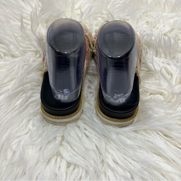 BP. Womens Slide Sandals Boho Woven Sandals Flat Slip On Bohemian‎ Pink Size 6M - Picture 4 of 7